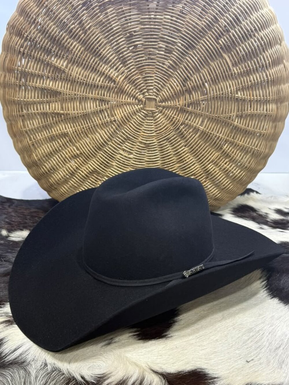 Ariat 6X Black Fur Felt Classic Cowboy Hat – Kingman (7 5/8)